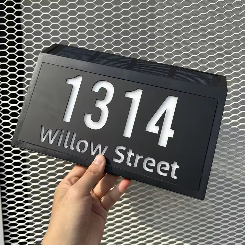 Custom House Sign Solar