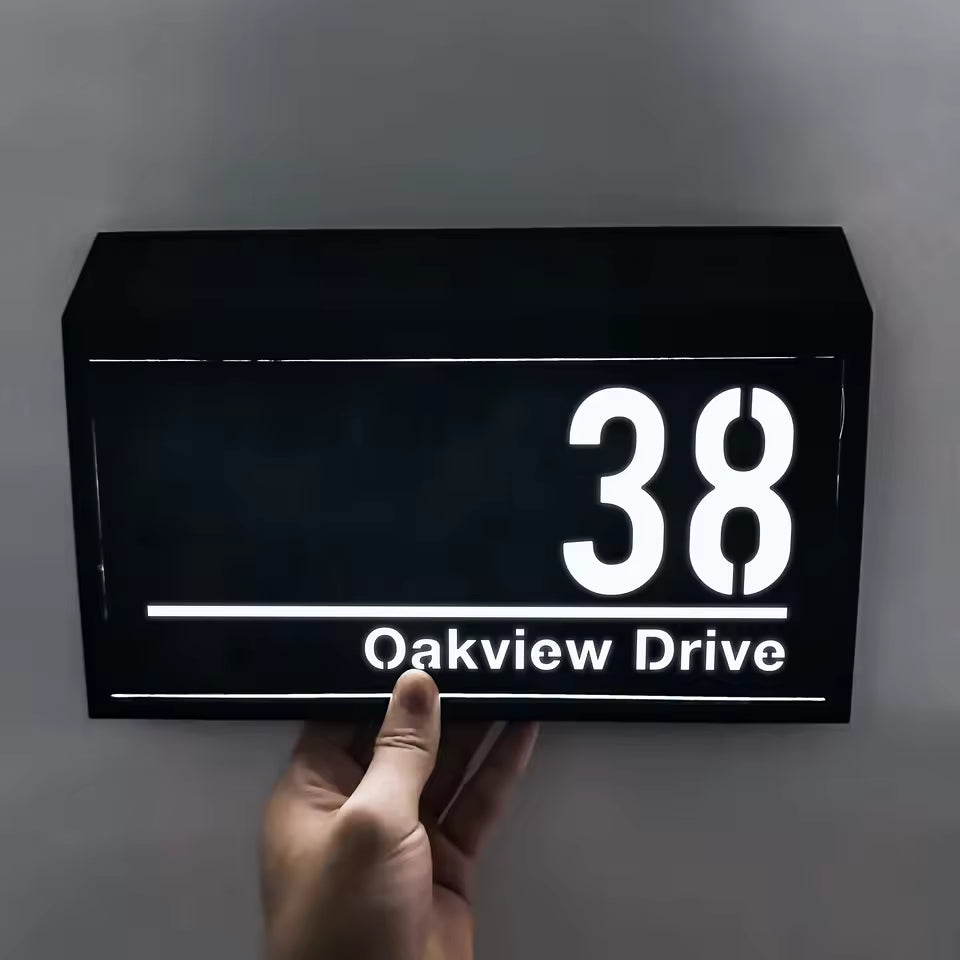 Custom House Sign Solar