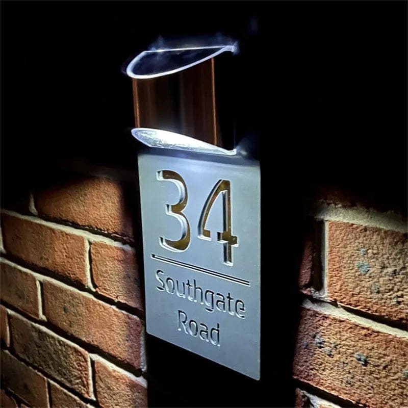 Personalized Solar House Number
