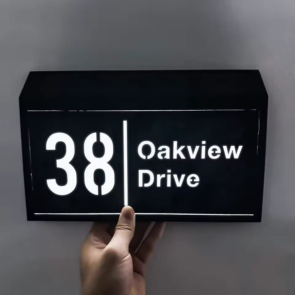Custom House Sign Solar