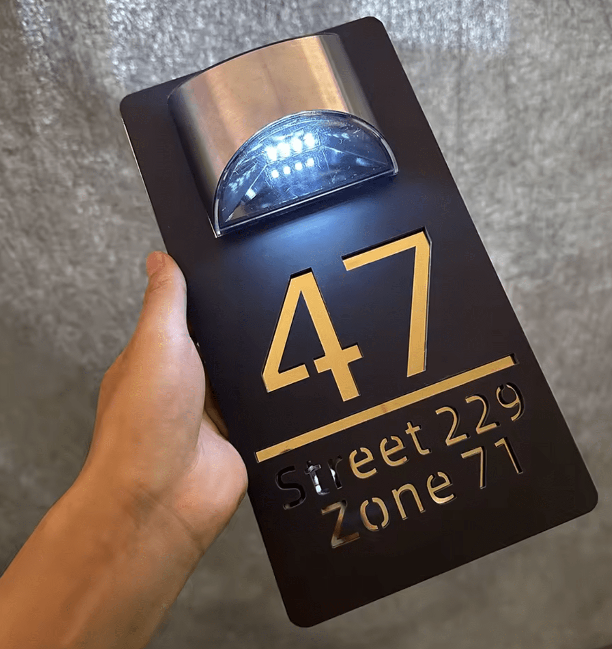 Personalized Solar House Number
