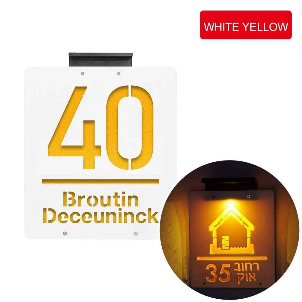 Personalized Solar House Number