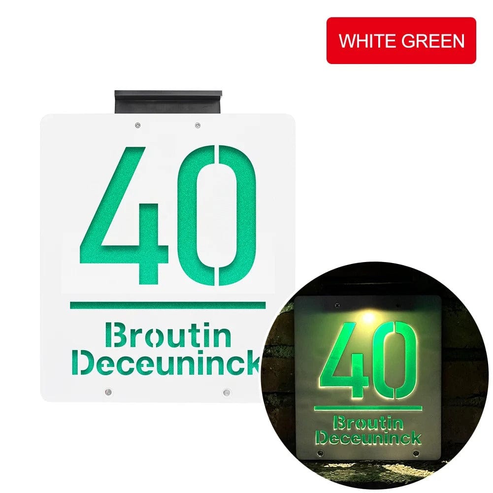 Personalized Solar House Number