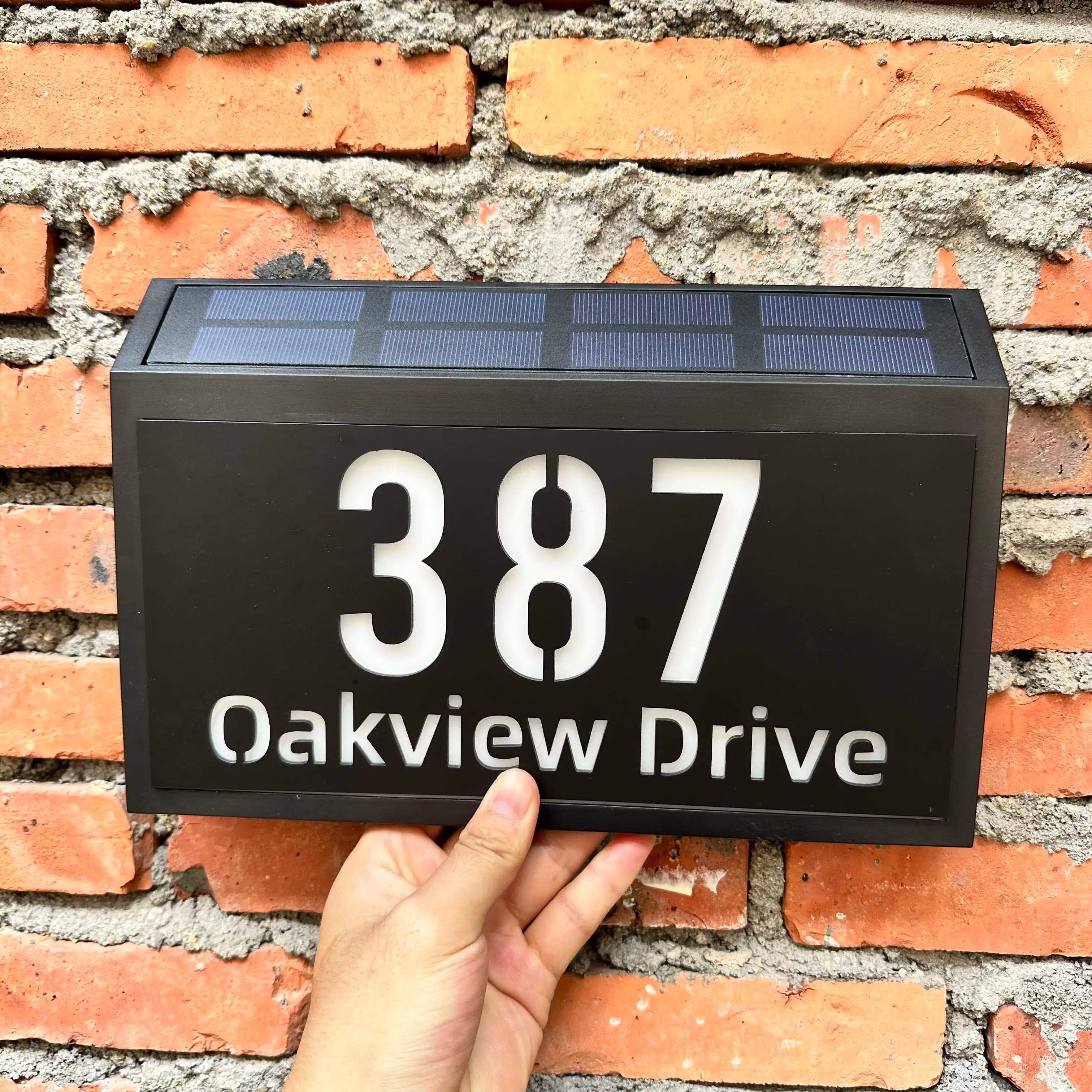 Custom House Sign Solar