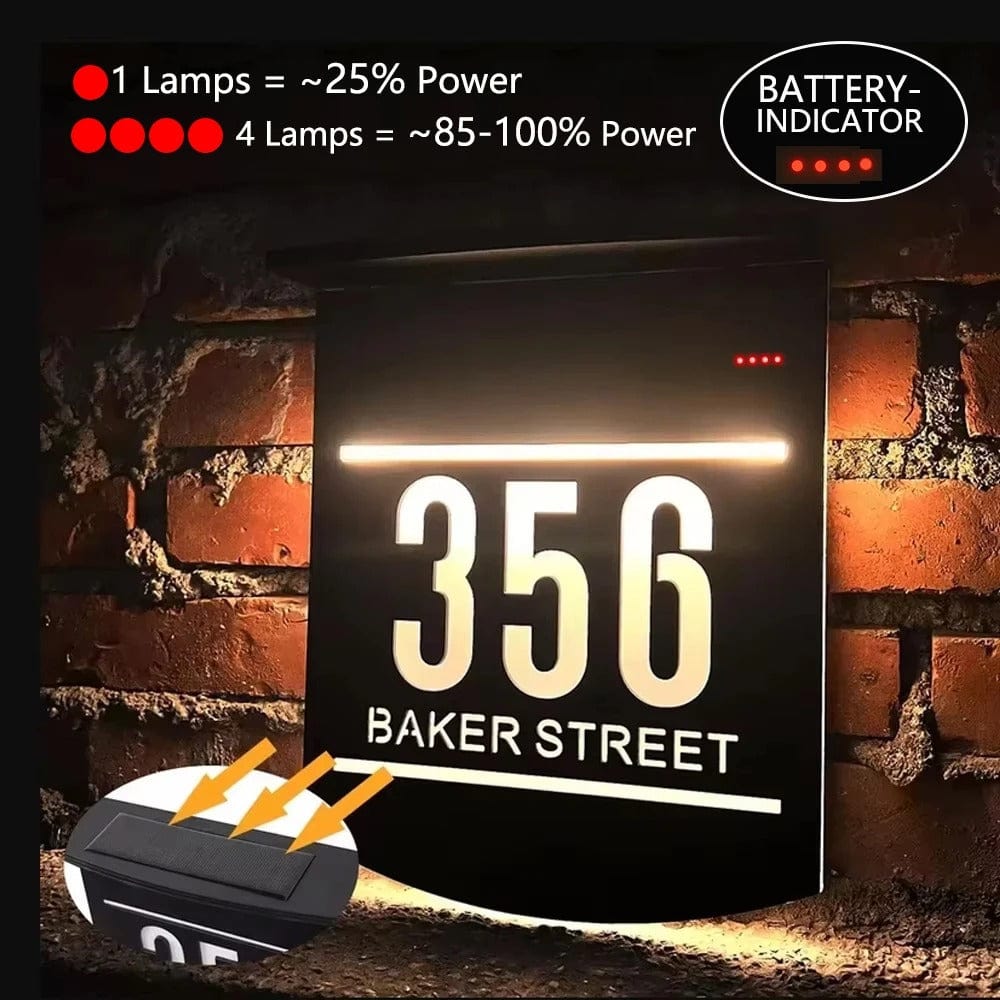 Customized LED Solar House Number