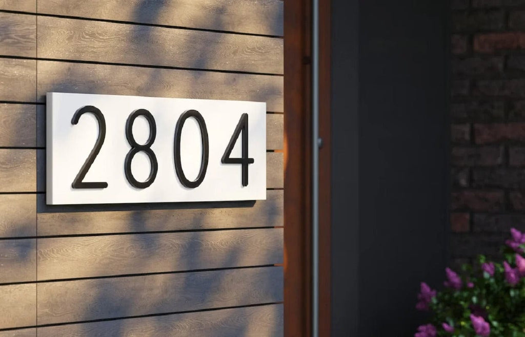 Custom Modern House Number Sign Matte