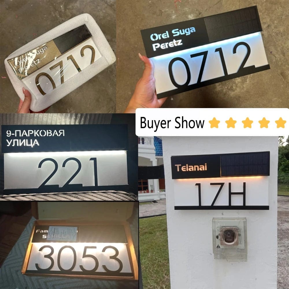 Personalised House Number Sign