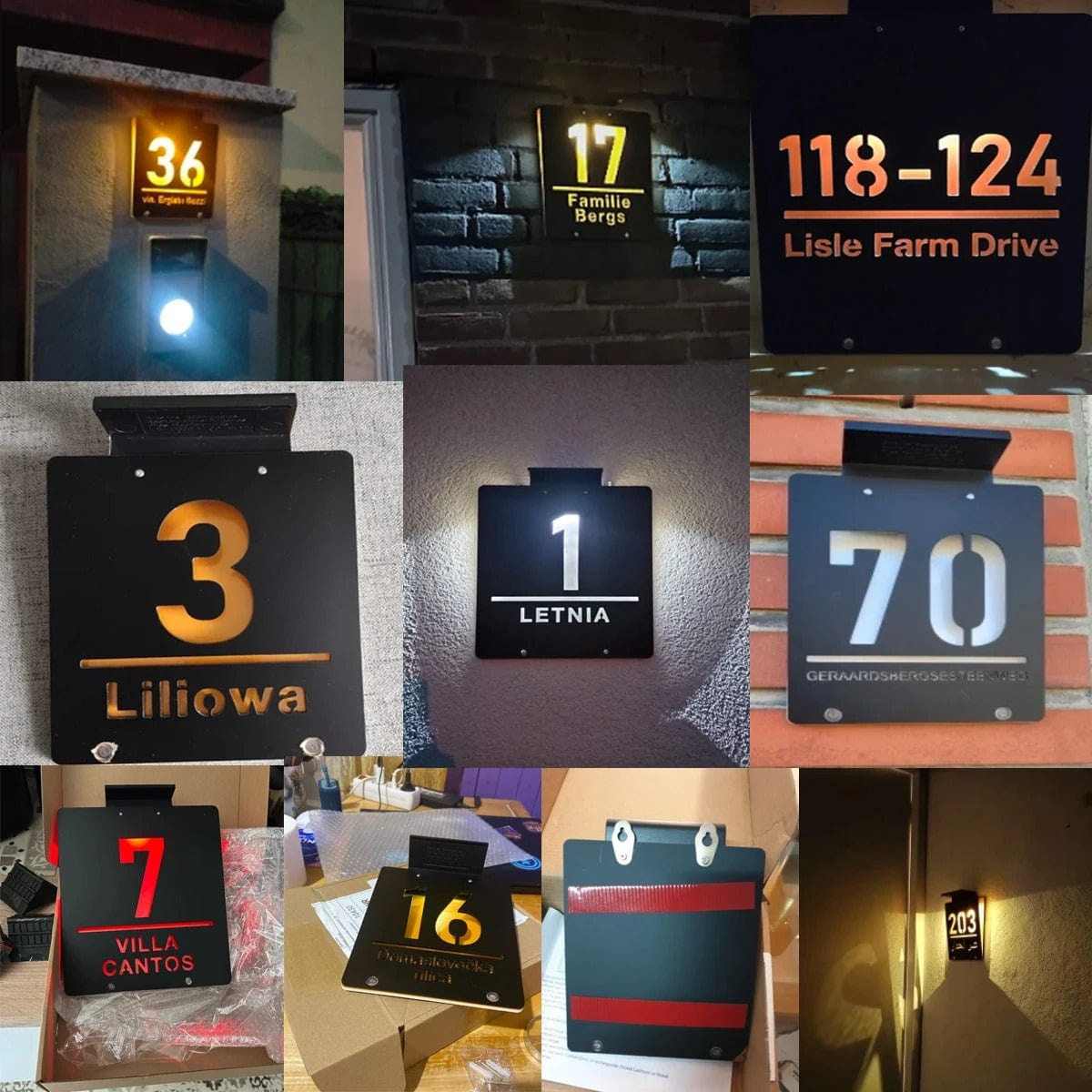 Personalized Solar House Number