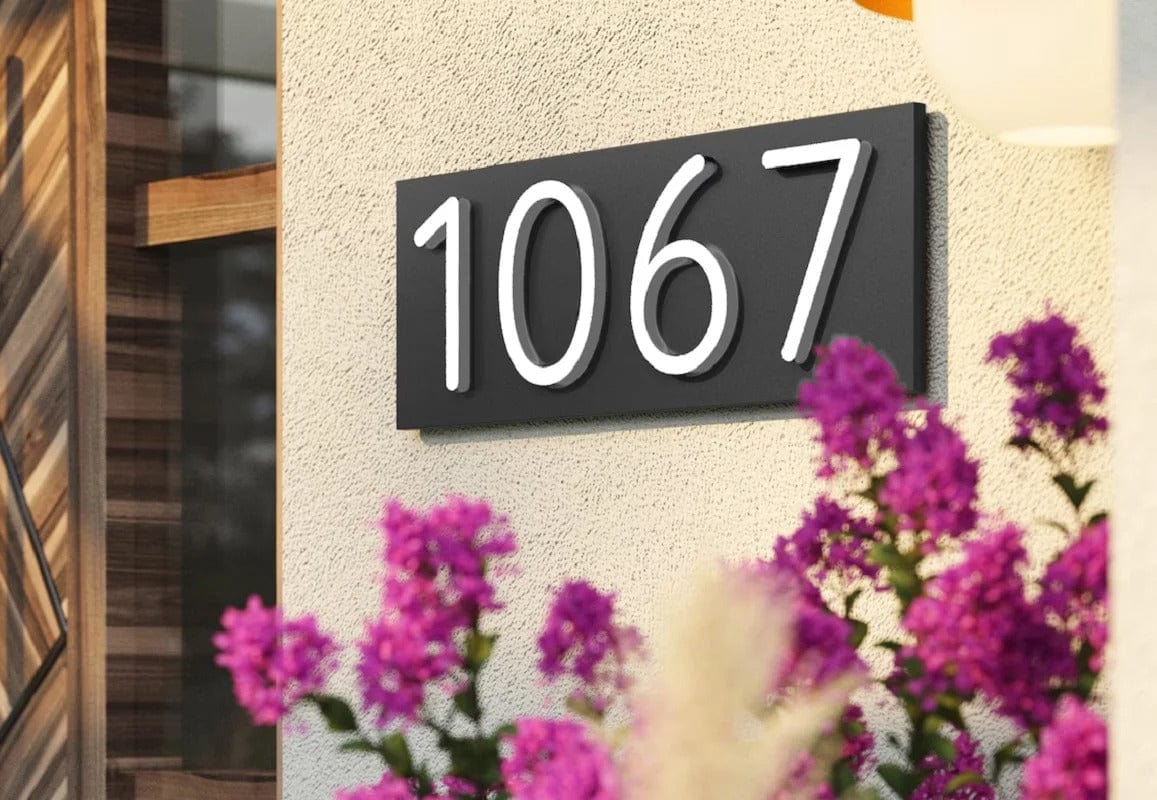 Custom Modern House Number Sign Matte