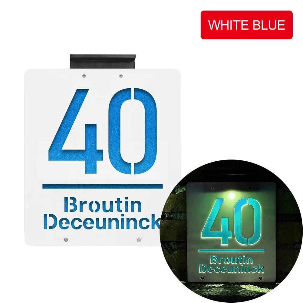 Personalized Solar House Number